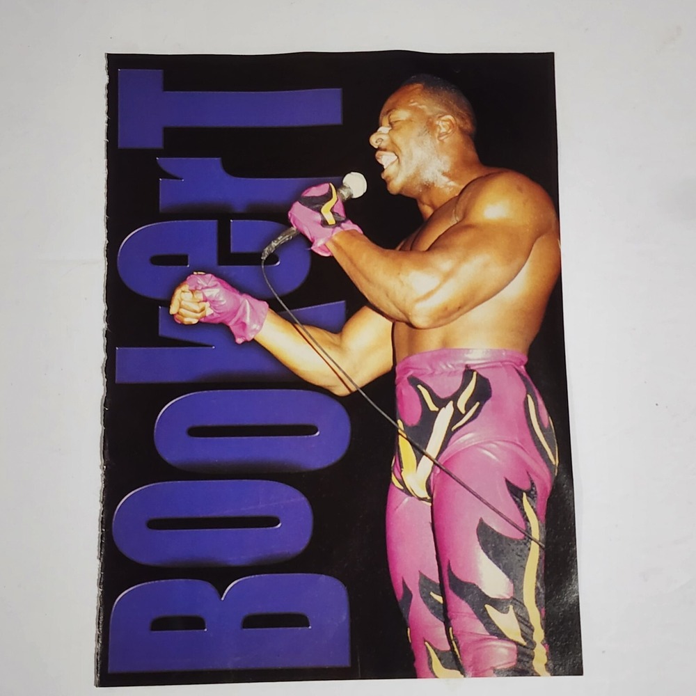Booker T WCW WWF Wrestler Vintage Pinup Clipping 8x10.5 Magazine Photo